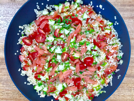 RECIPE - PEARLCOUSCOUS SALAD WITH SALMON